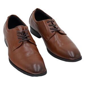 Alfani Andrew Plain Toe Derby Dress Shoes Dark Tan 8.5M